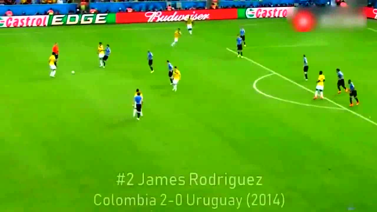 #世界杯#四年前世界杯,J罗凌空抽射直挂死角简