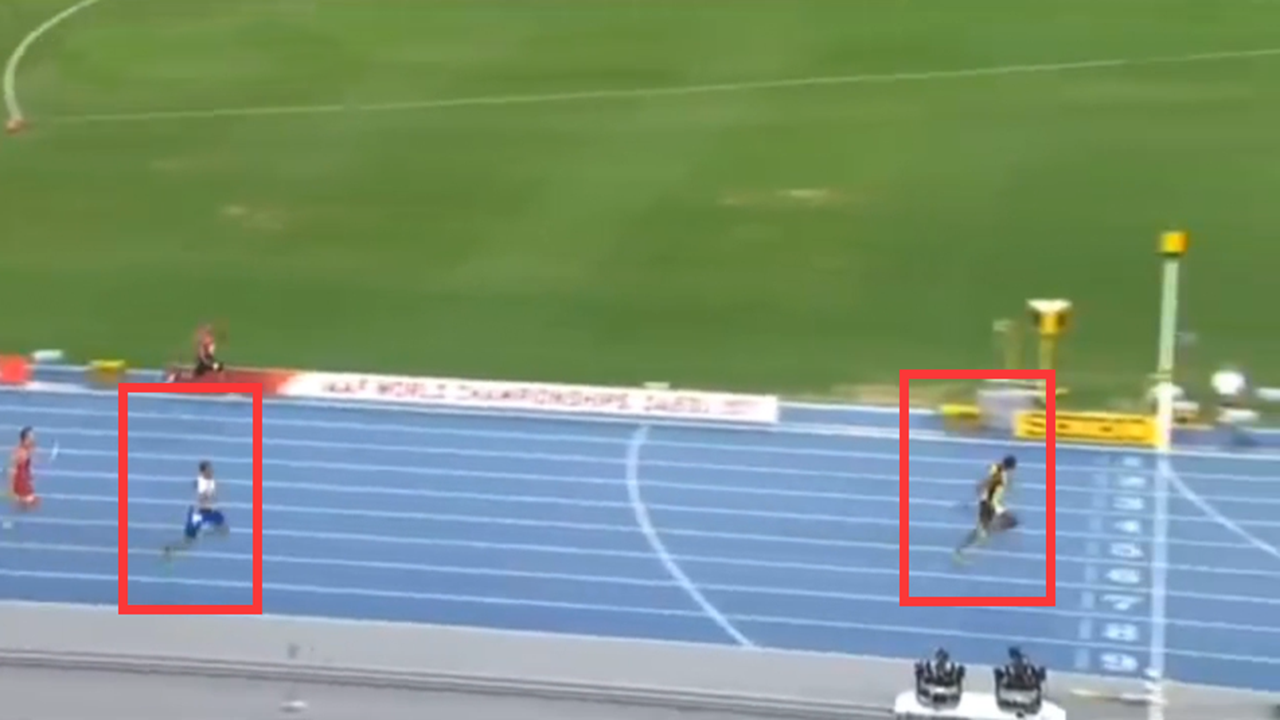 #飞人#牙买加14岁小飞人,100米破世界纪录可